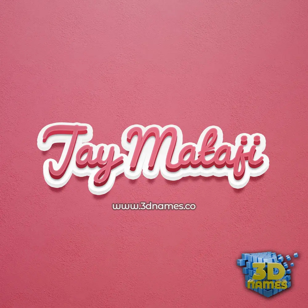 jay mataji in Red Scribble style - 3D name wallpaper