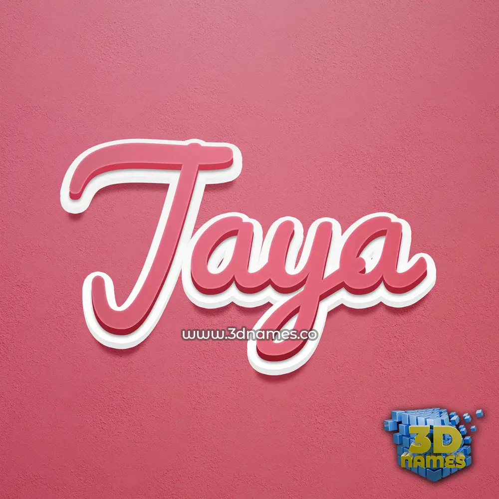 jaya in Red Scribble style - 3D name wallpaper