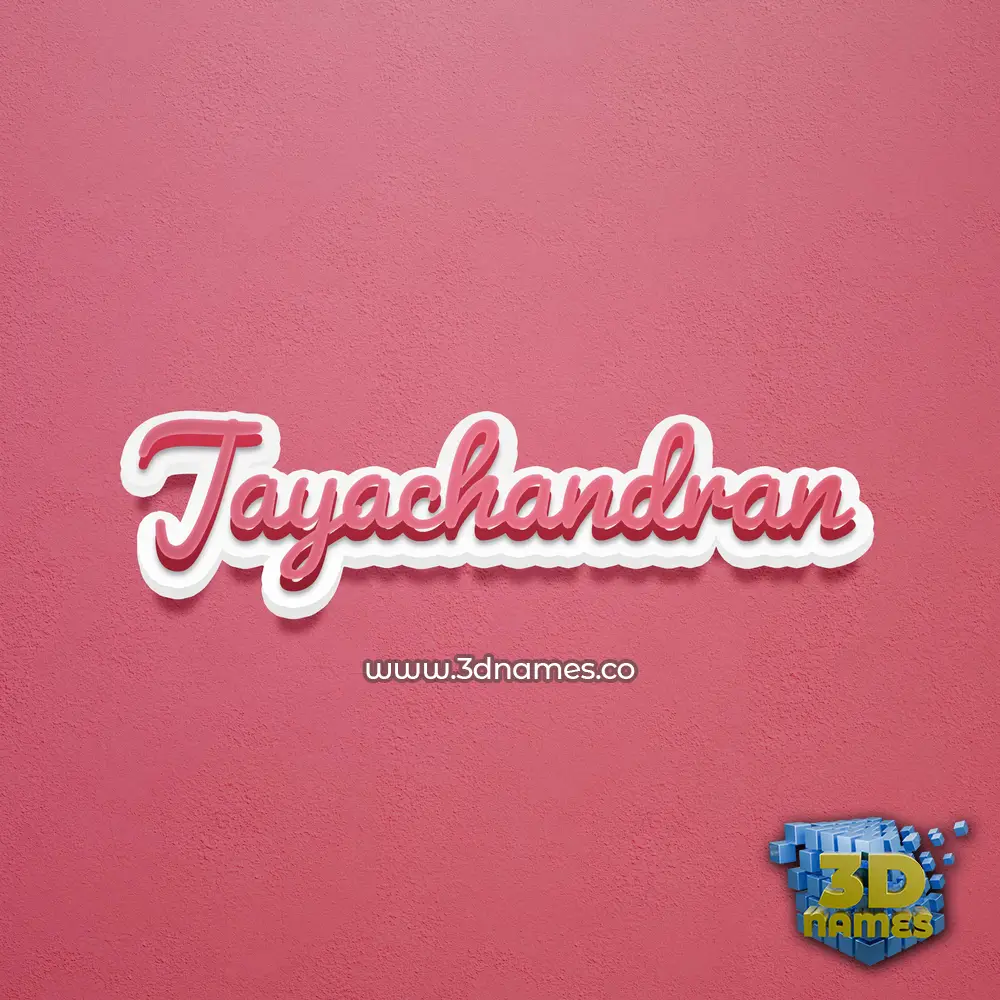jayachandran in Red Scribble style - 3D name wallpaper