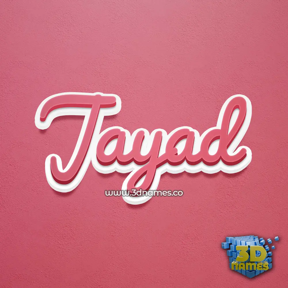 jayad in Red Scribble style - 3D name wallpaper