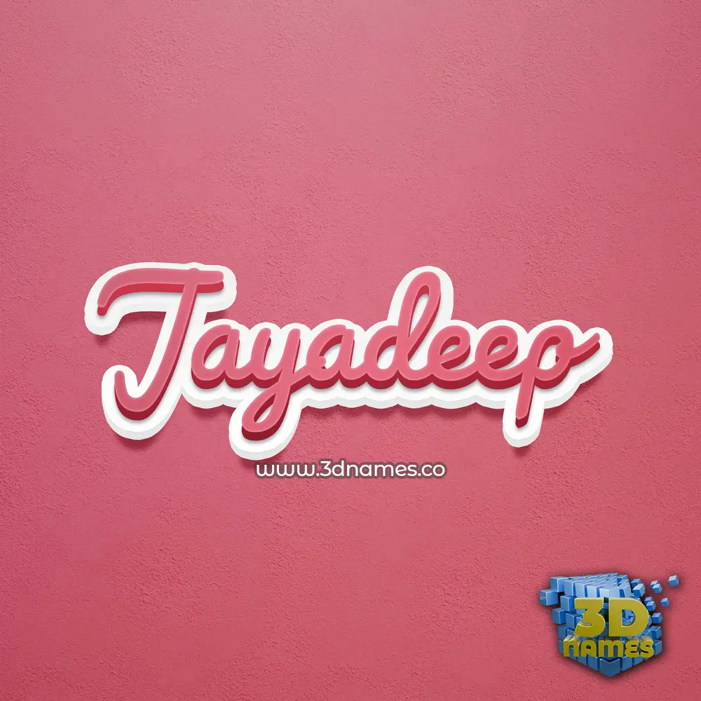 jayadeep in Red Scribble style - 3D name wallpaper