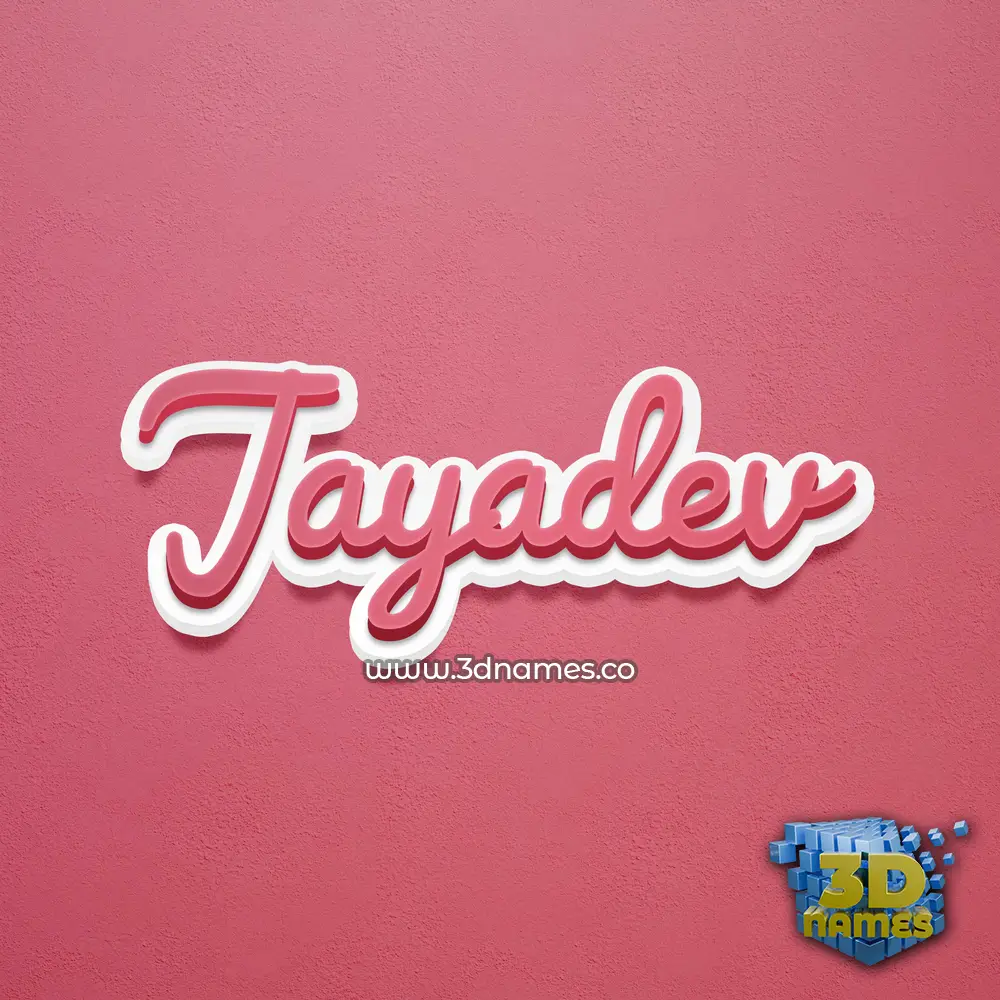 jayadev in Red Scribble style - 3D name wallpaper