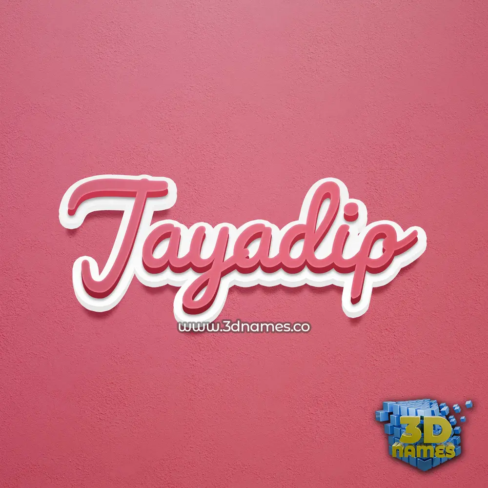 jayadip in Red Scribble style - 3D name wallpaper