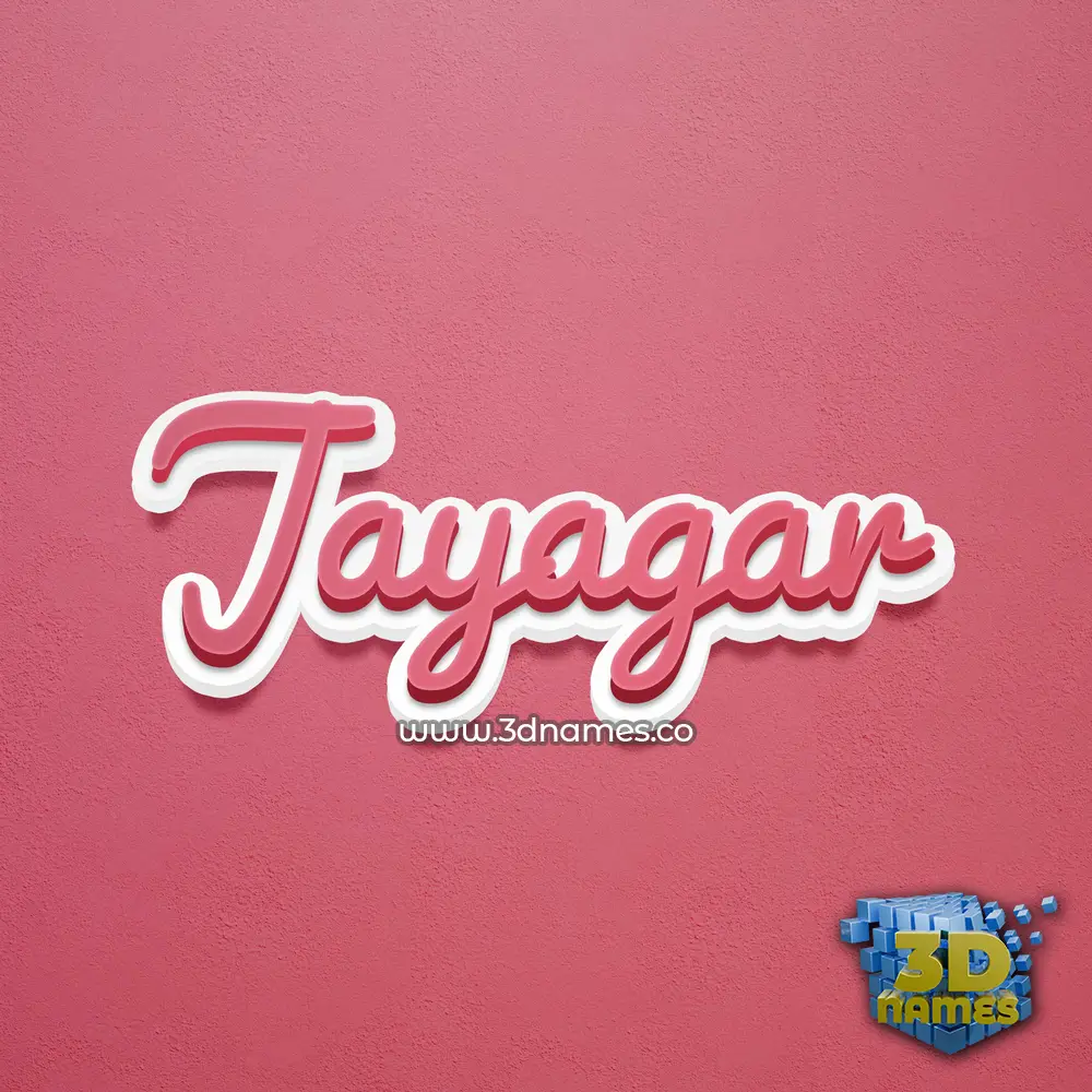 jayagar in Red Scribble style - 3D name wallpaper