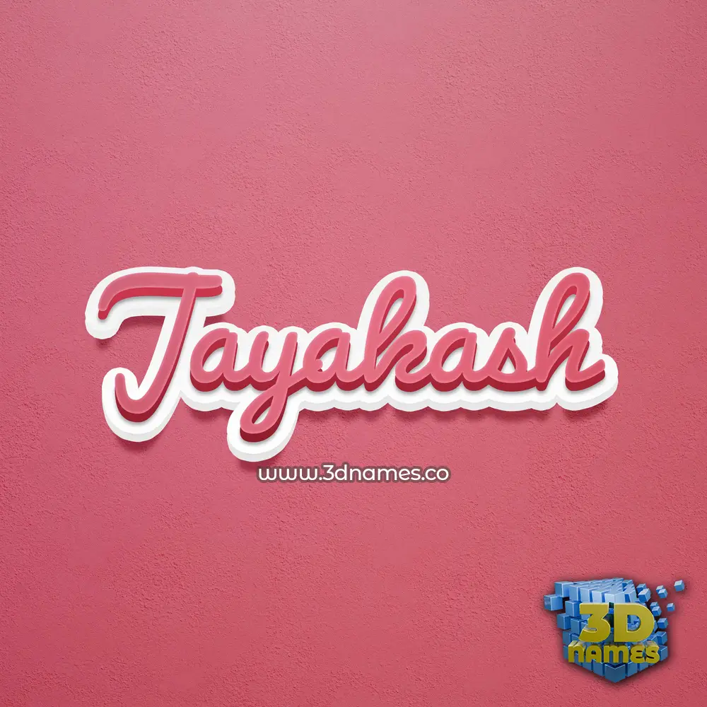 jayakash in Red Scribble style - 3D name wallpaper
