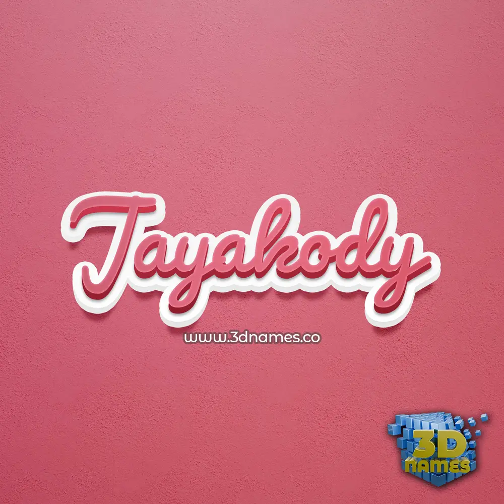 jayakody in Red Scribble style - 3D name wallpaper
