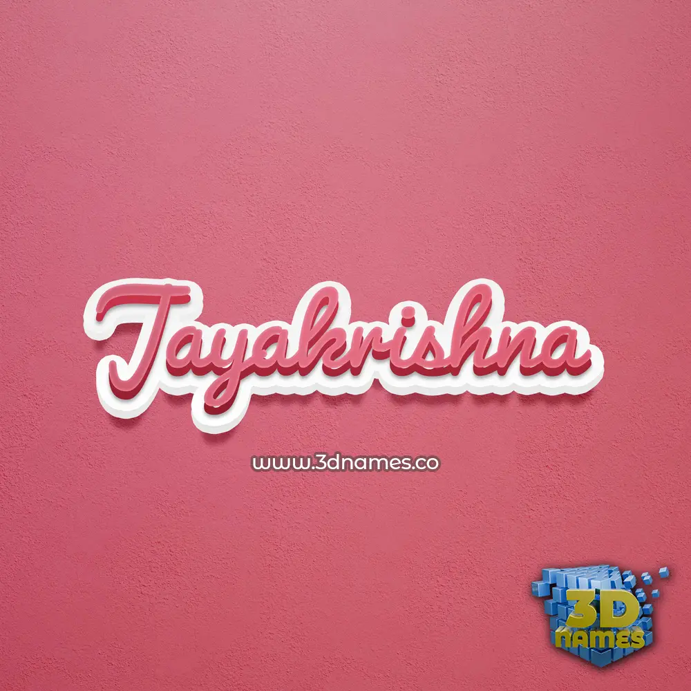jayakrishna in Red Scribble style - 3D name wallpaper