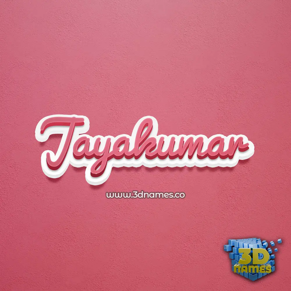 jayakumar in Red Scribble style - 3D name wallpaper