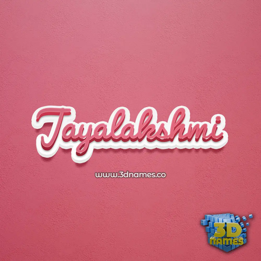 jayalakshmi in Red Scribble style - 3D name wallpaper