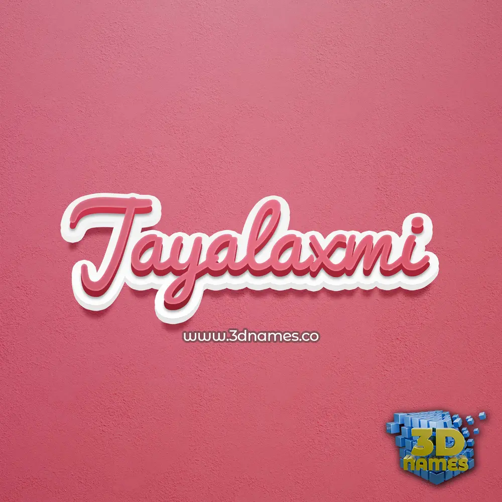 jayalaxmi in Red Scribble style - 3D name wallpaper