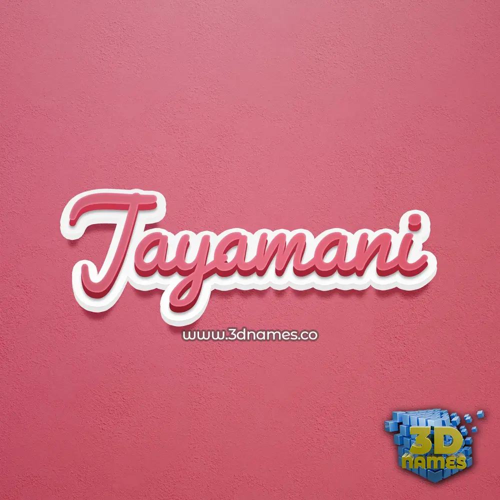 jayamani in Red Scribble style - 3D name wallpaper