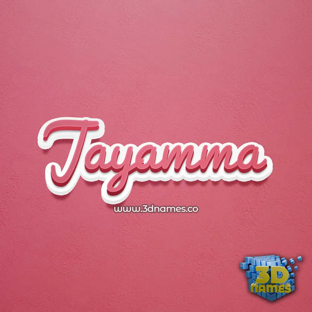 jayamma in Red Scribble style - 3D name wallpaper