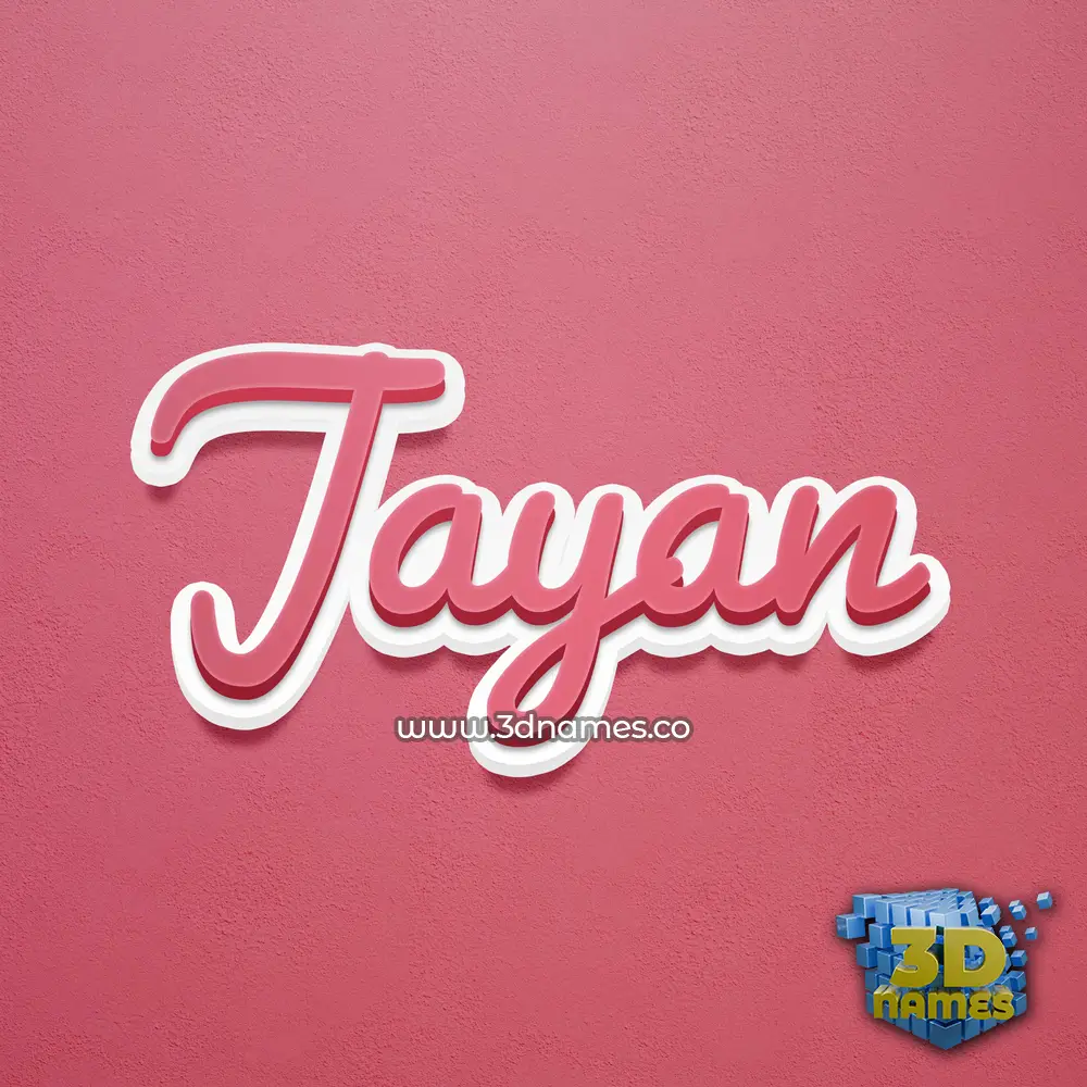 jayan in Red Scribble style - 3D name wallpaper