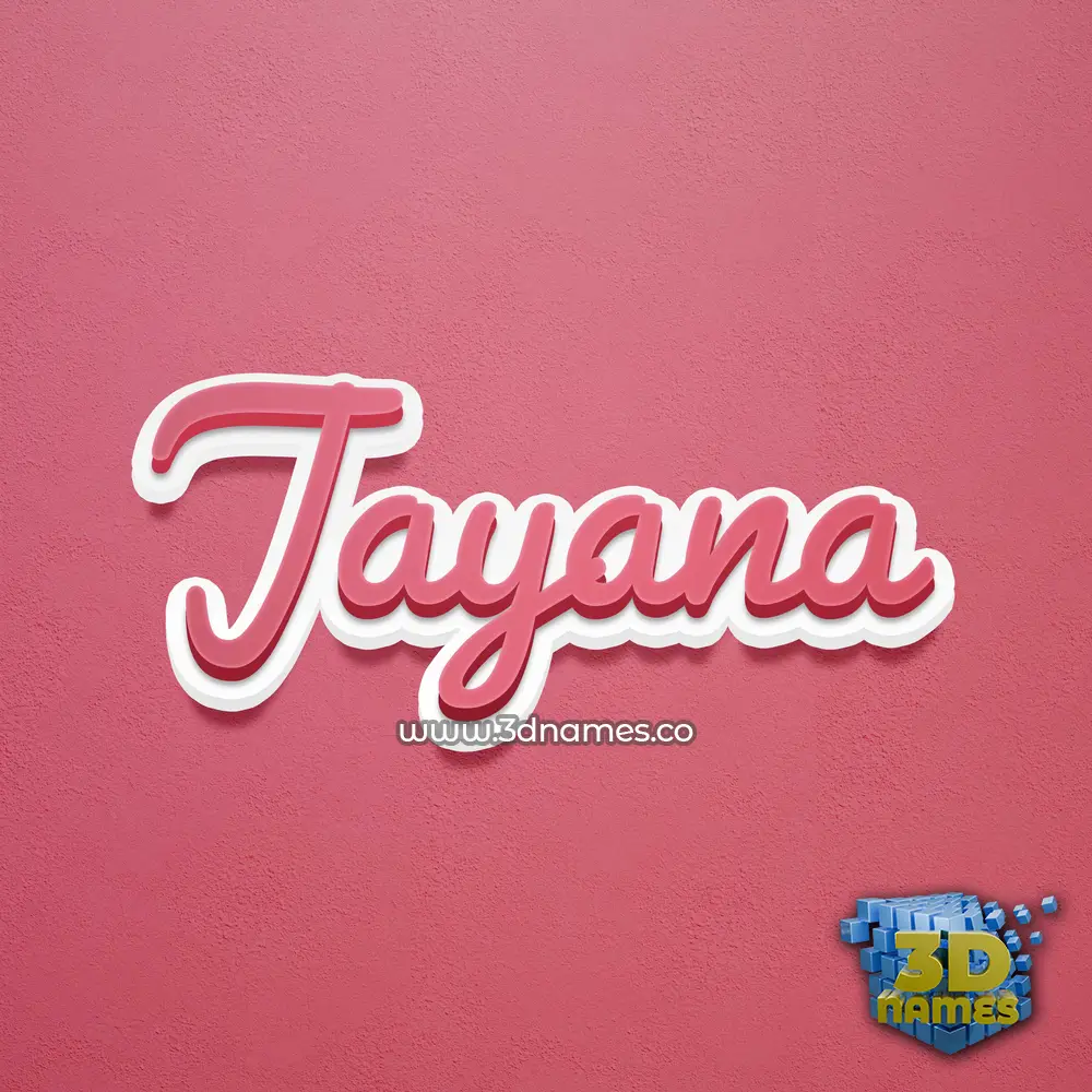 jayana in Red Scribble style - 3D name wallpaper