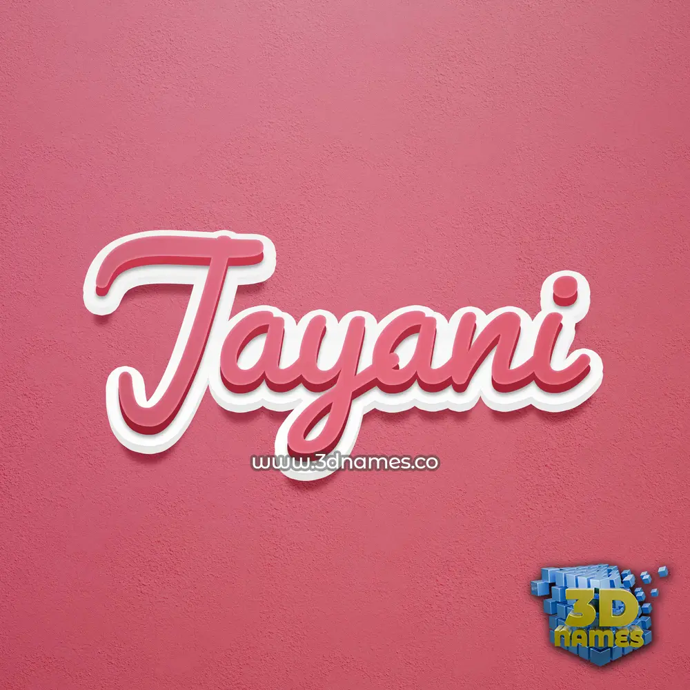 jayani in Red Scribble style - 3D name wallpaper