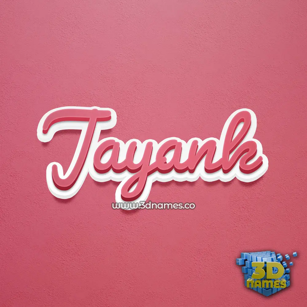 jayank in Red Scribble style - 3D name wallpaper