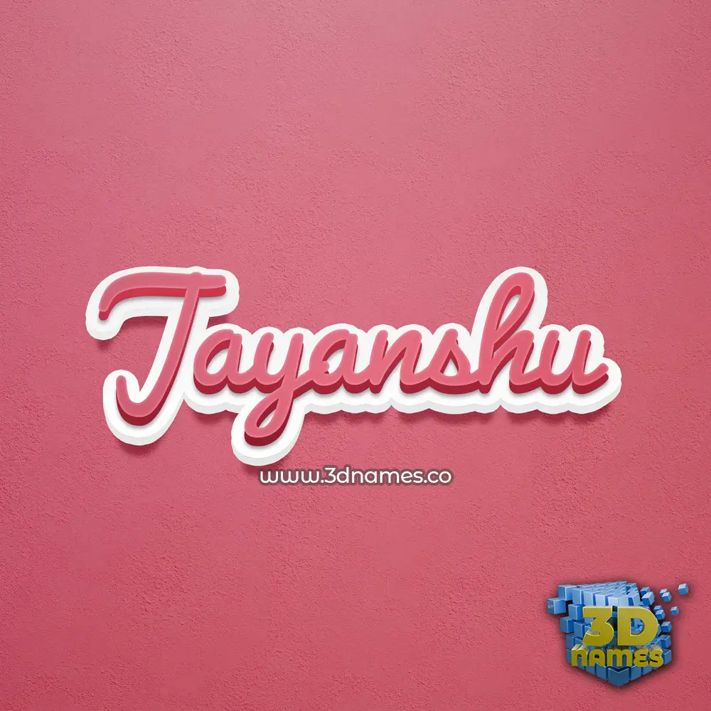 jayanshu in Red Scribble style - 3D name wallpaper