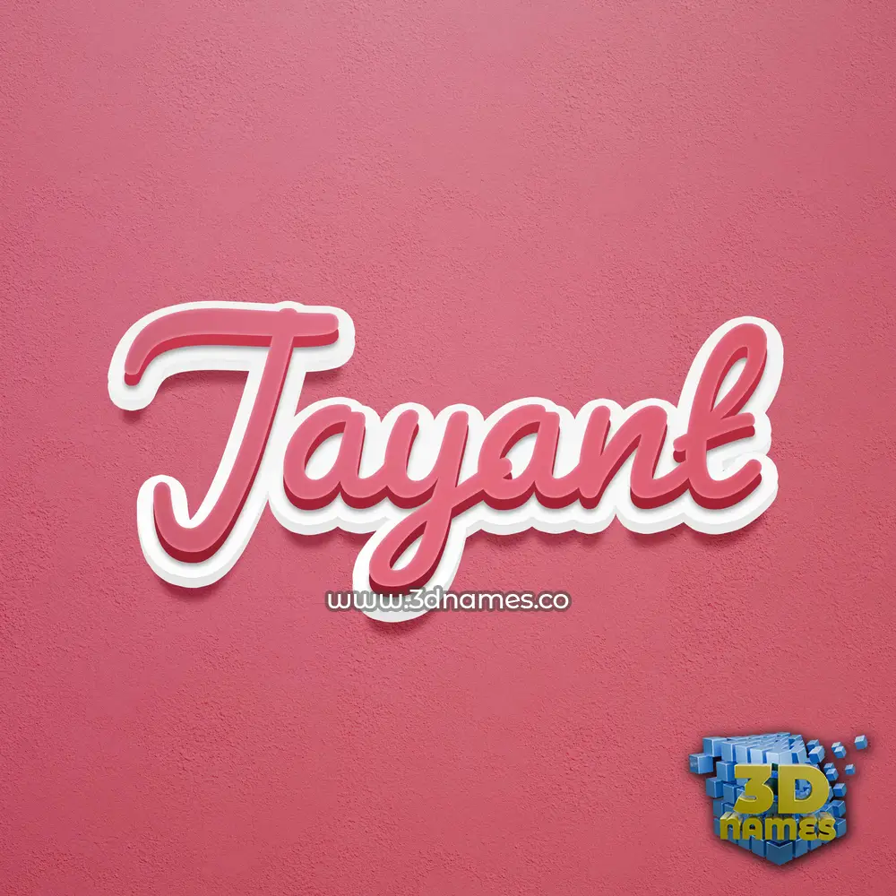 jayant in Red Scribble style - 3D name wallpaper
