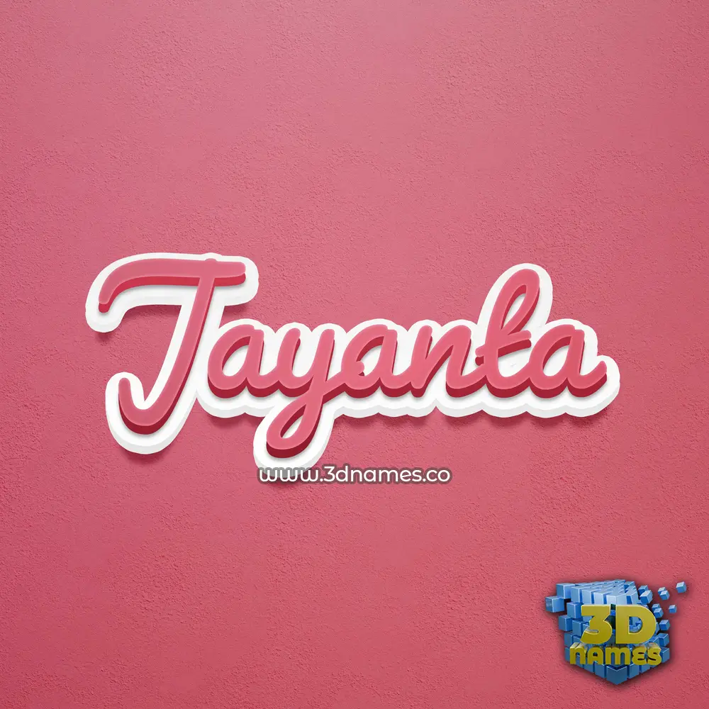 jayanta in Red Scribble style - 3D name wallpaper