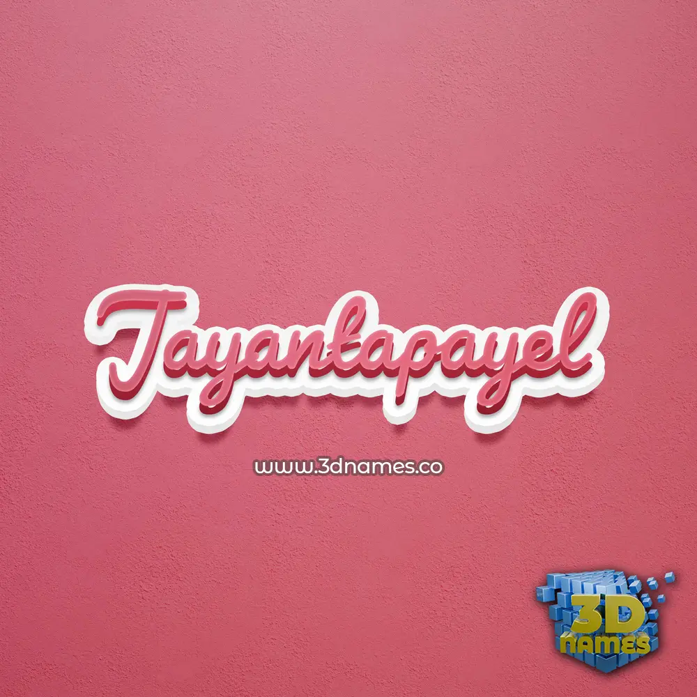 jayantapayel in Red Scribble style - 3D name wallpaper