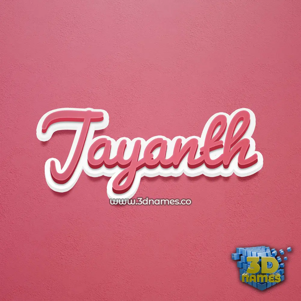 jayanth in Red Scribble style - 3D name wallpaper