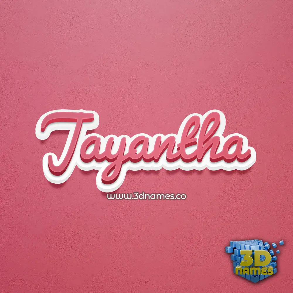 jayantha in Red Scribble style - 3D name wallpaper
