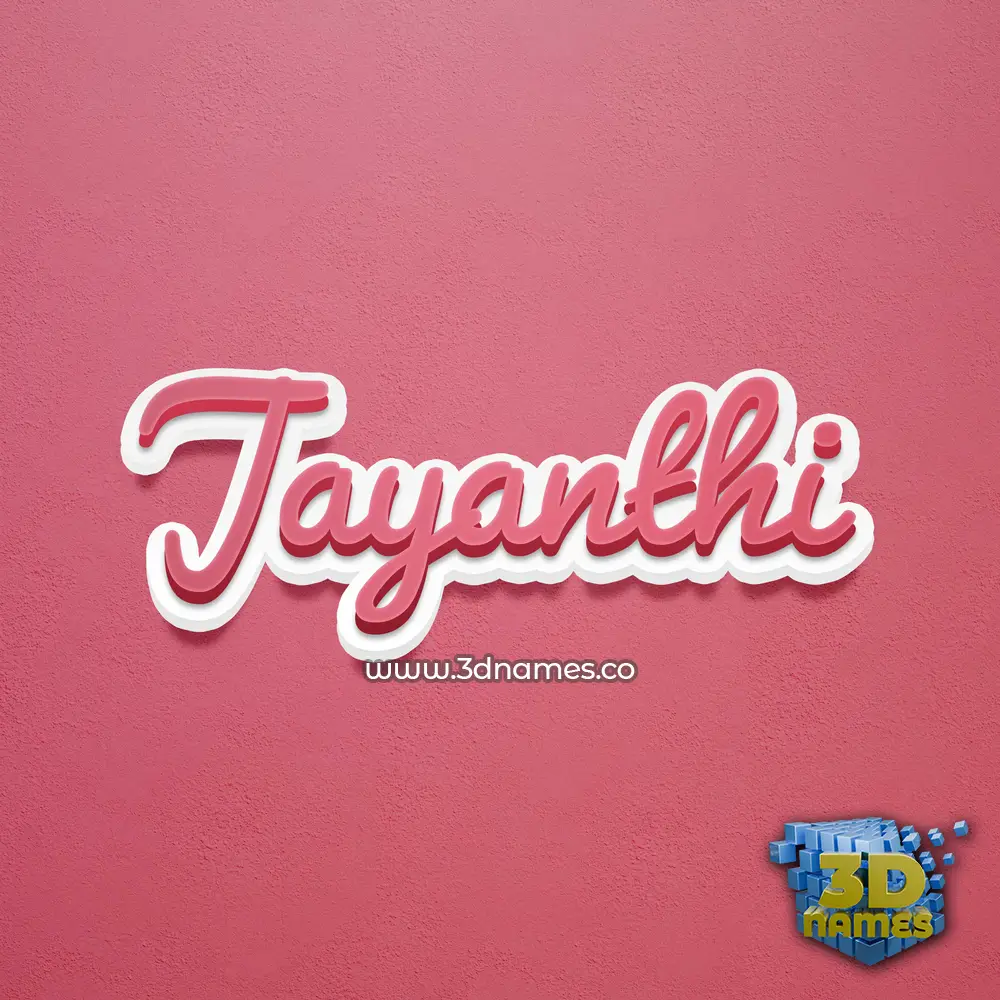 jayanthi in Red Scribble style - 3D name wallpaper