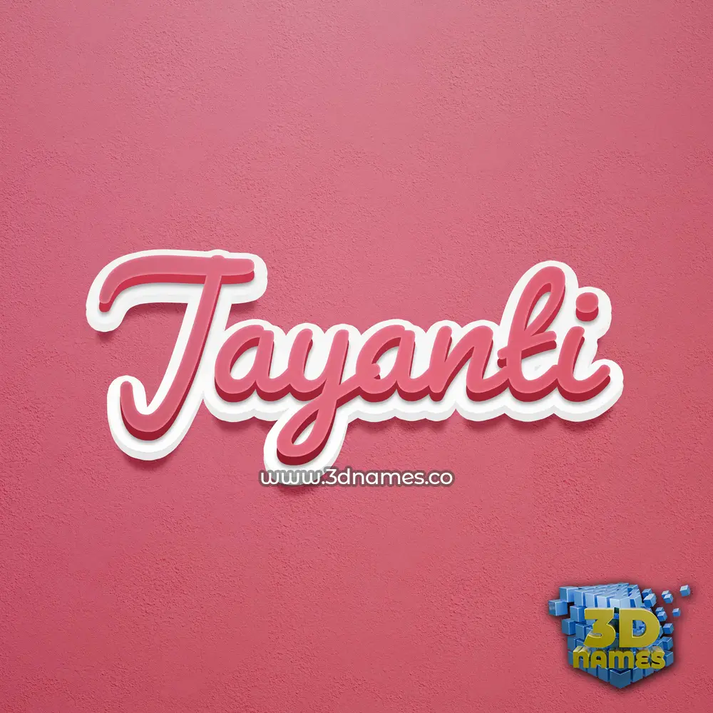 jayanti in Red Scribble style - 3D name wallpaper