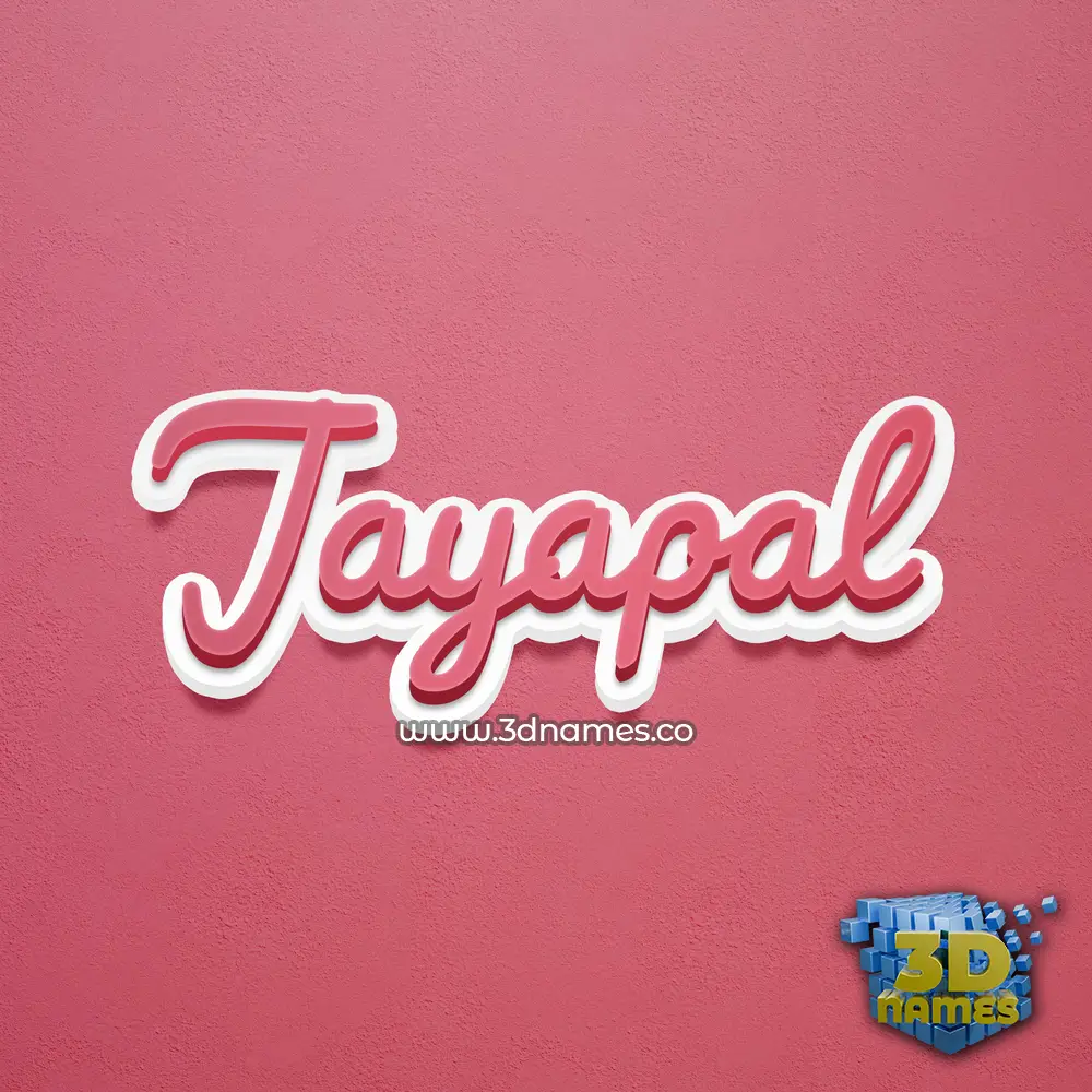 jayapal in Red Scribble style - 3D name wallpaper