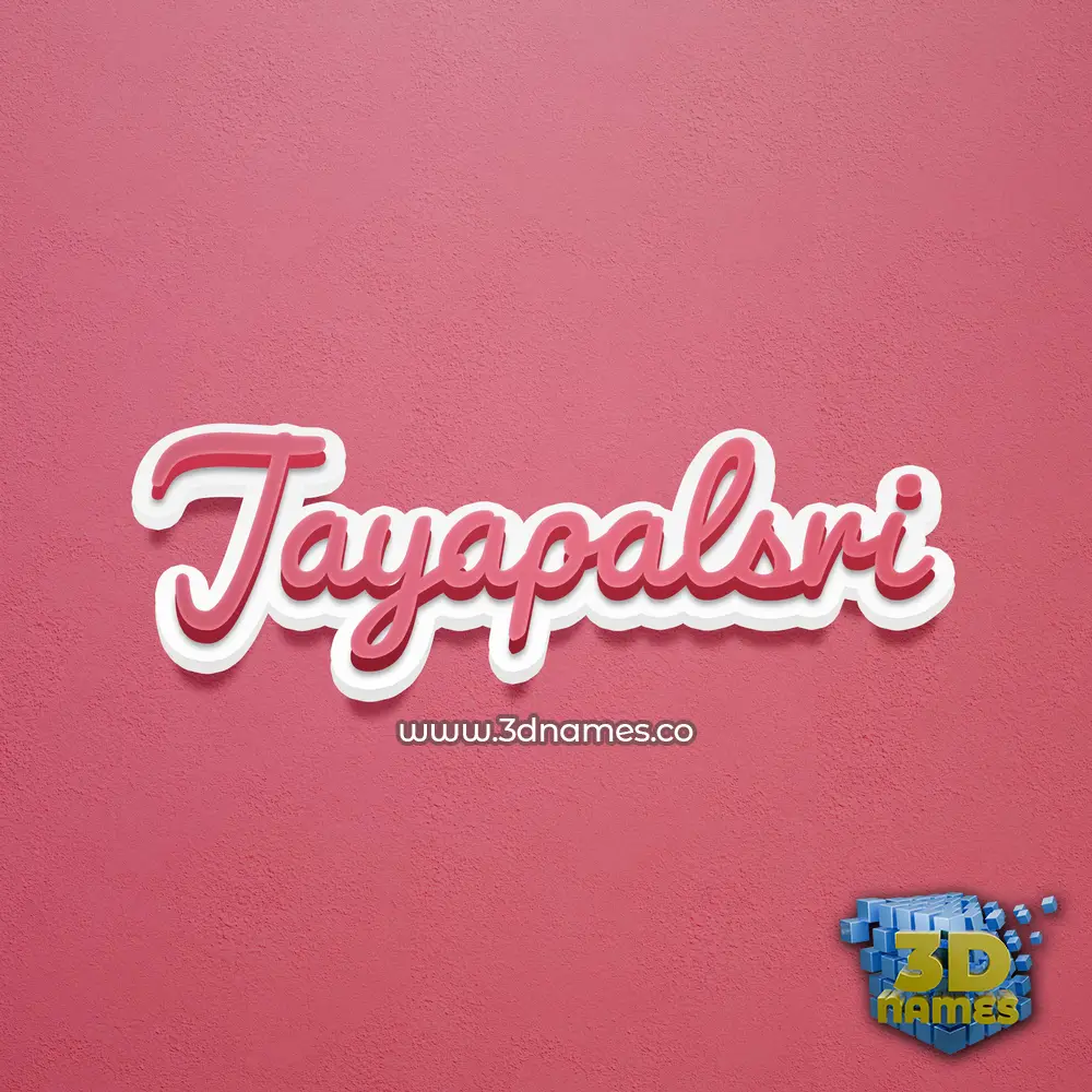 jayapalsri in Red Scribble style - 3D name wallpaper