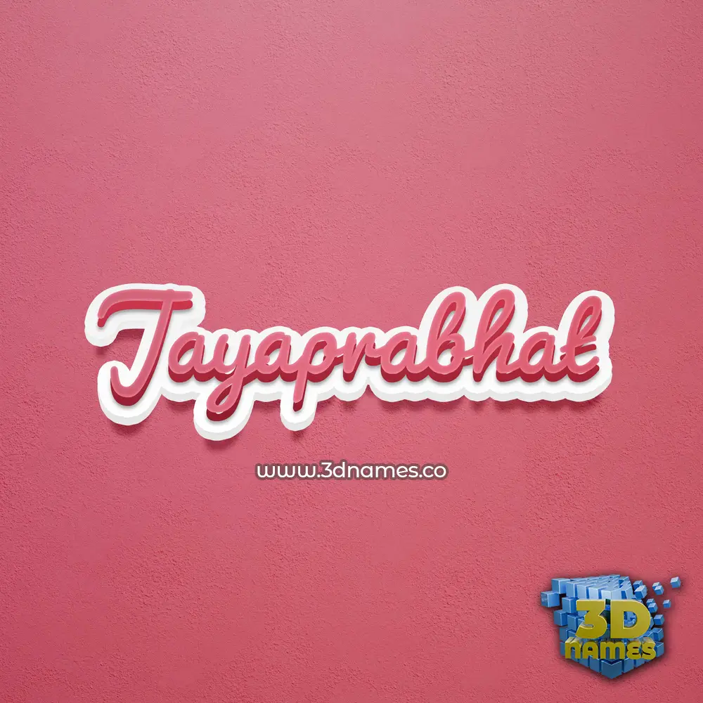 jayaprabhat in Red Scribble style - 3D name wallpaper