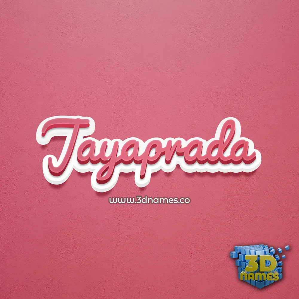 jayaprada in Red Scribble style - 3D name wallpaper