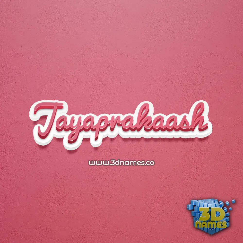 jayaprakaash in Red Scribble style - 3D name wallpaper