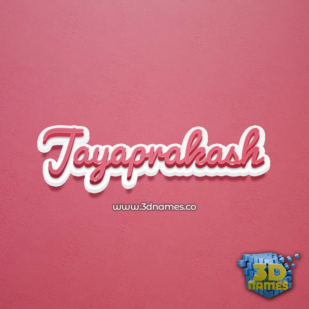 jayaprakash in Red Scribble style - 3D name wallpaper