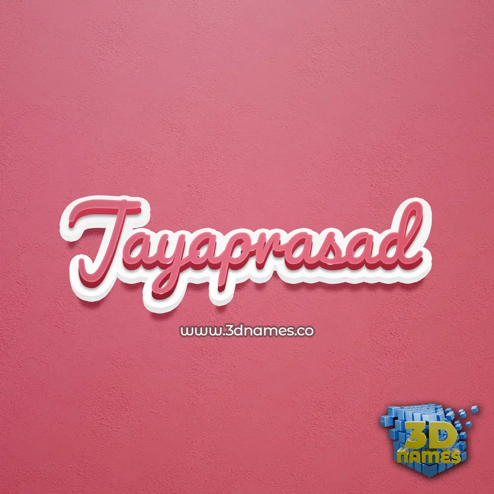 jayaprasad in Red Scribble style - 3D name wallpaper