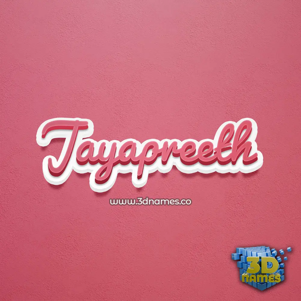 jayapreeth in Red Scribble style - 3D name wallpaper