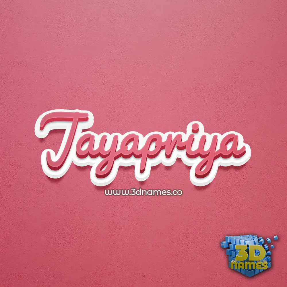 jayapriya in Red Scribble style - 3D name wallpaper