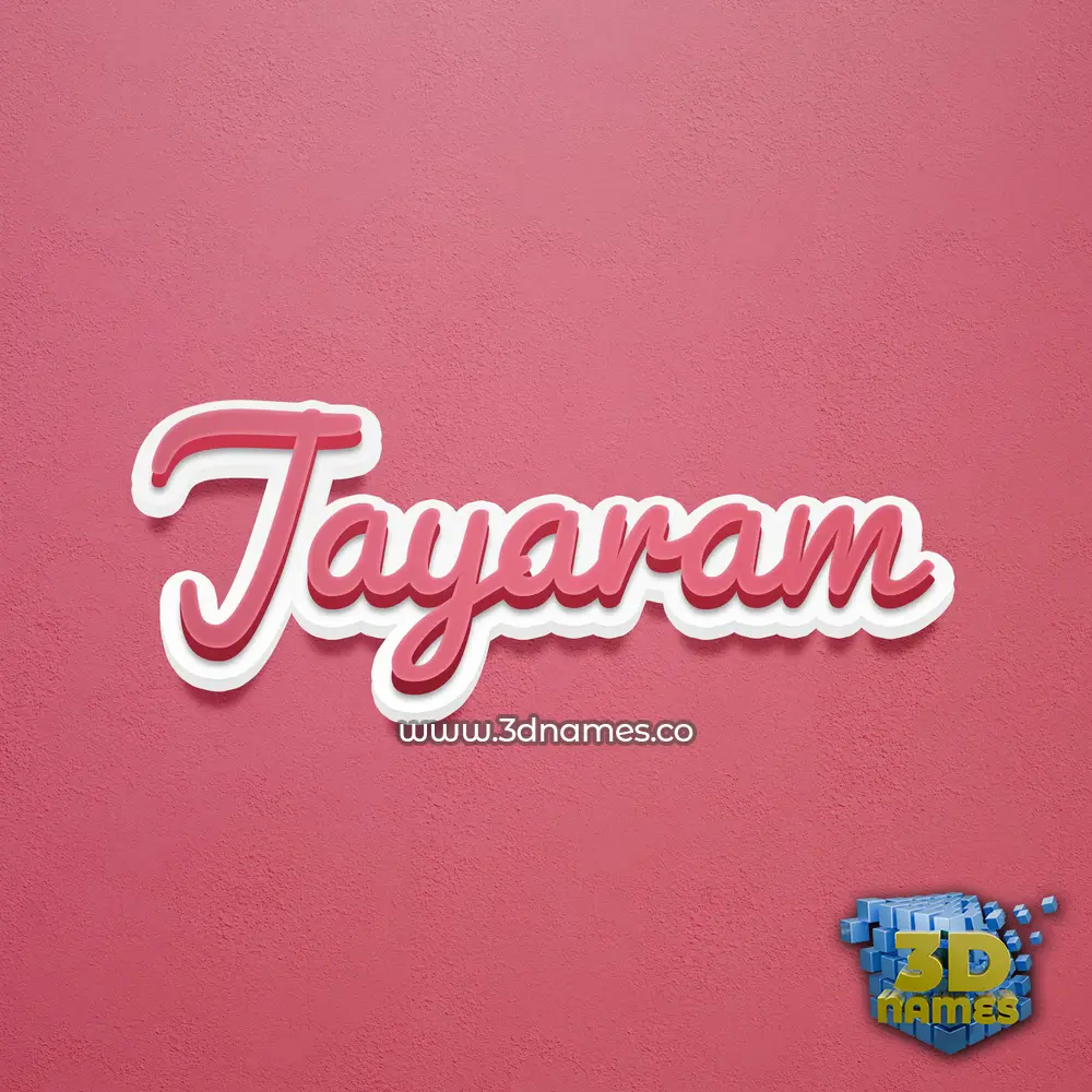jayaram in Red Scribble style - 3D name wallpaper