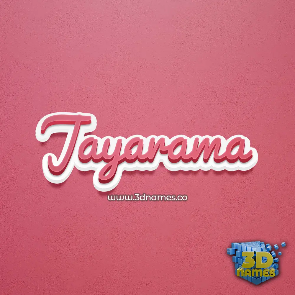 jayarama in Red Scribble style - 3D name wallpaper