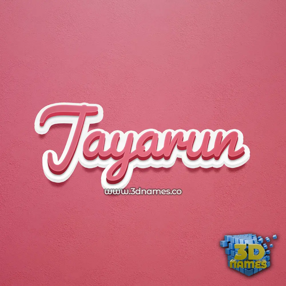jayarun in Red Scribble style - 3D name wallpaper