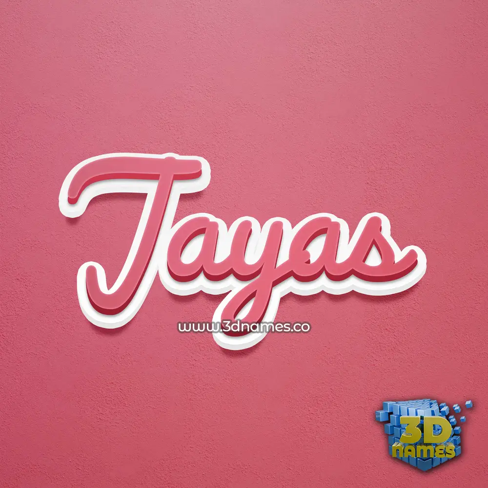 jayas in Red Scribble style - 3D name wallpaper
