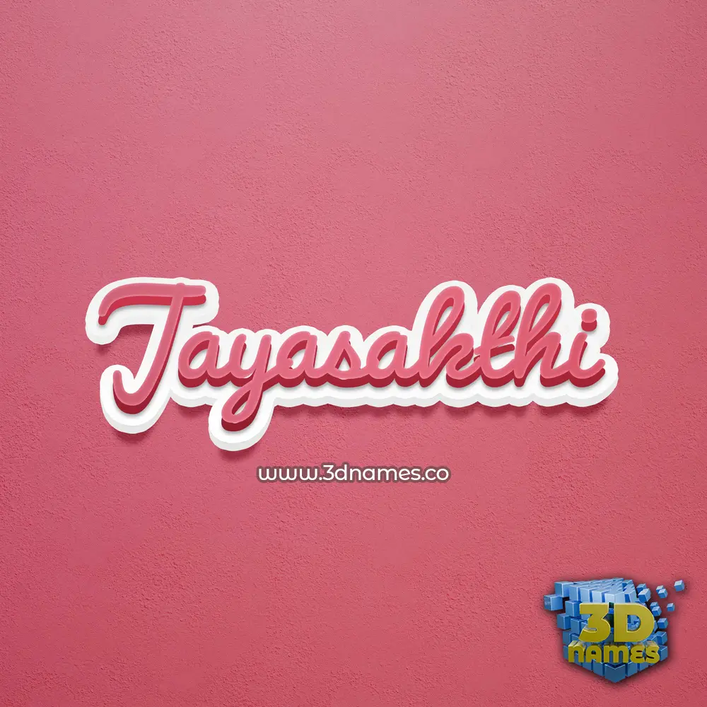 jayasakthi in Red Scribble style - 3D name wallpaper