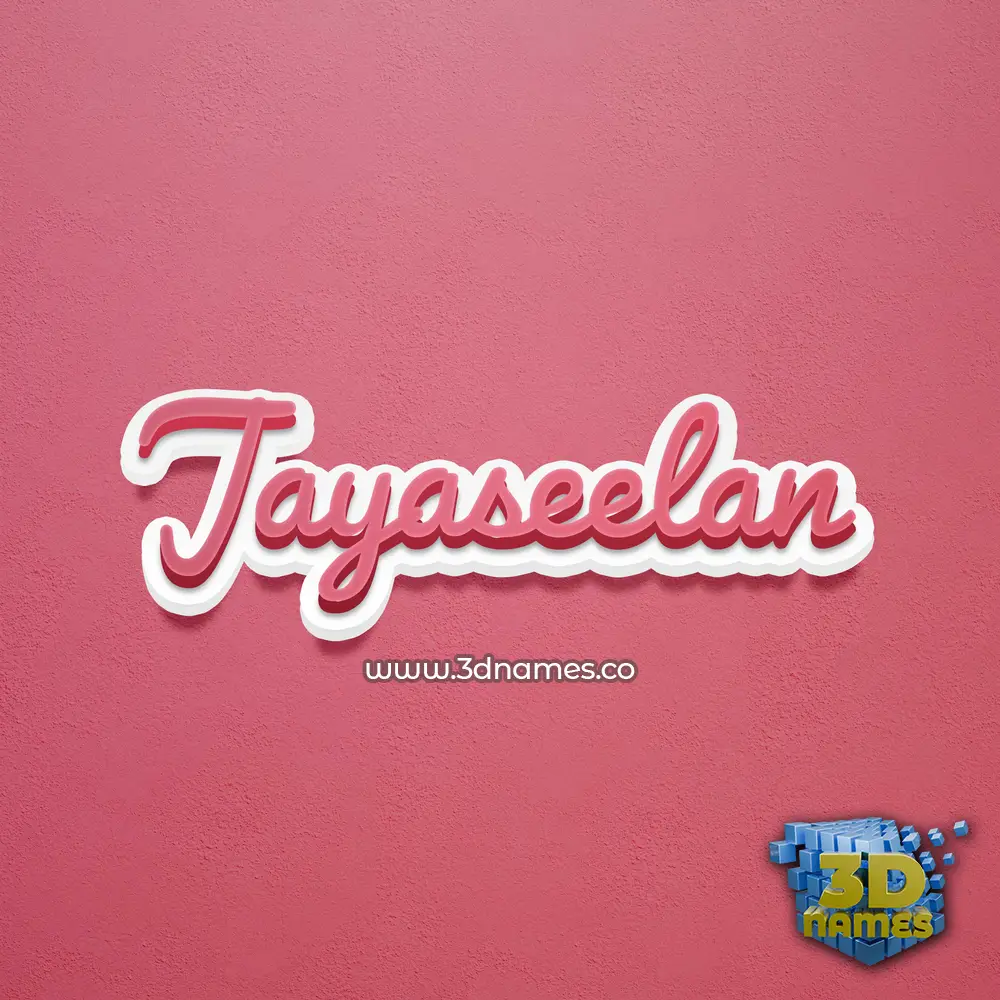 jayaseelan in Red Scribble style - 3D name wallpaper