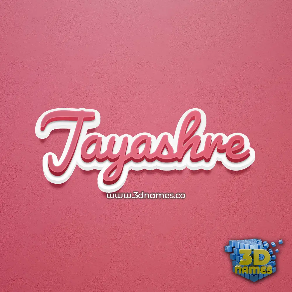 jayashre in Red Scribble style - 3D name wallpaper