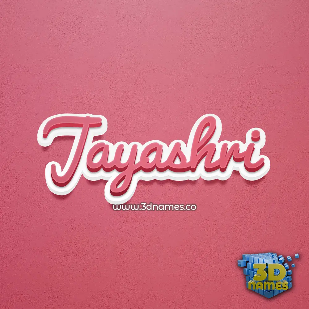 jayashri in Red Scribble style - 3D name wallpaper