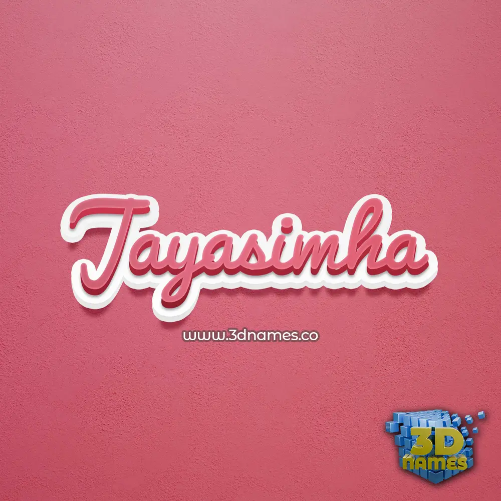 jayasimha in Red Scribble style - 3D name wallpaper