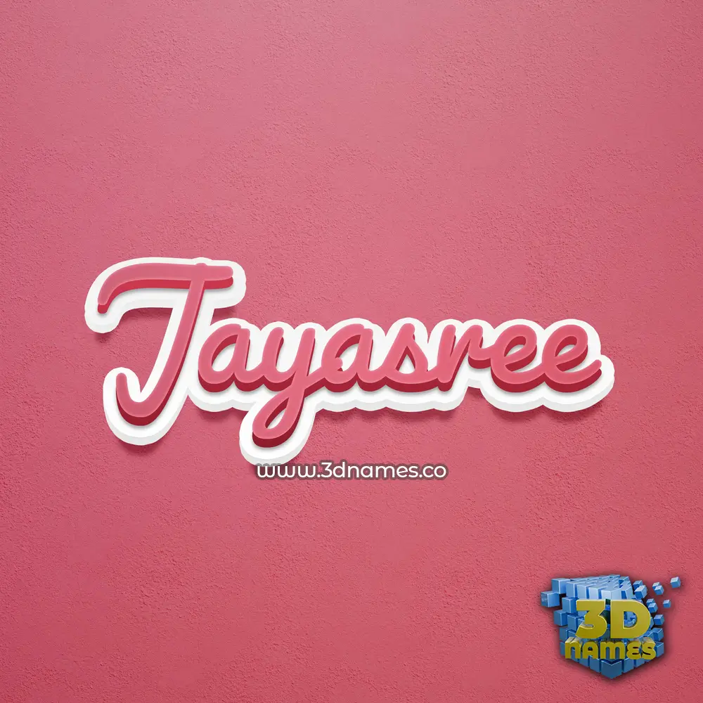 jayasree in Red Scribble style - 3D name wallpaper