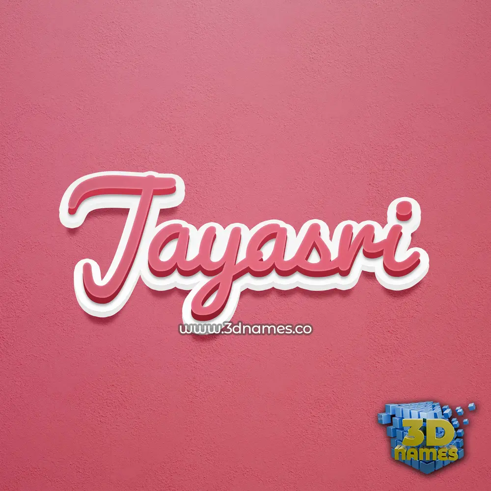 jayasri in Red Scribble style - 3D name wallpaper