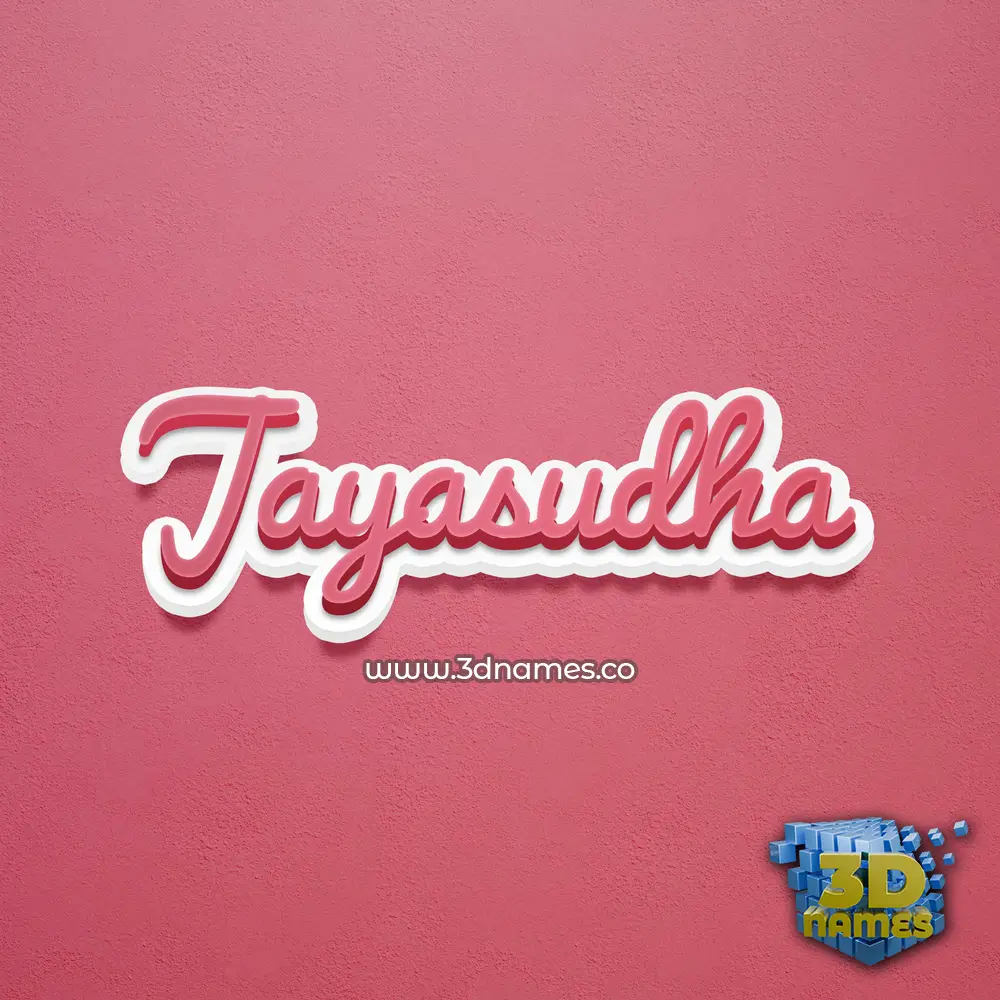 jayasudha in Red Scribble style - 3D name wallpaper
