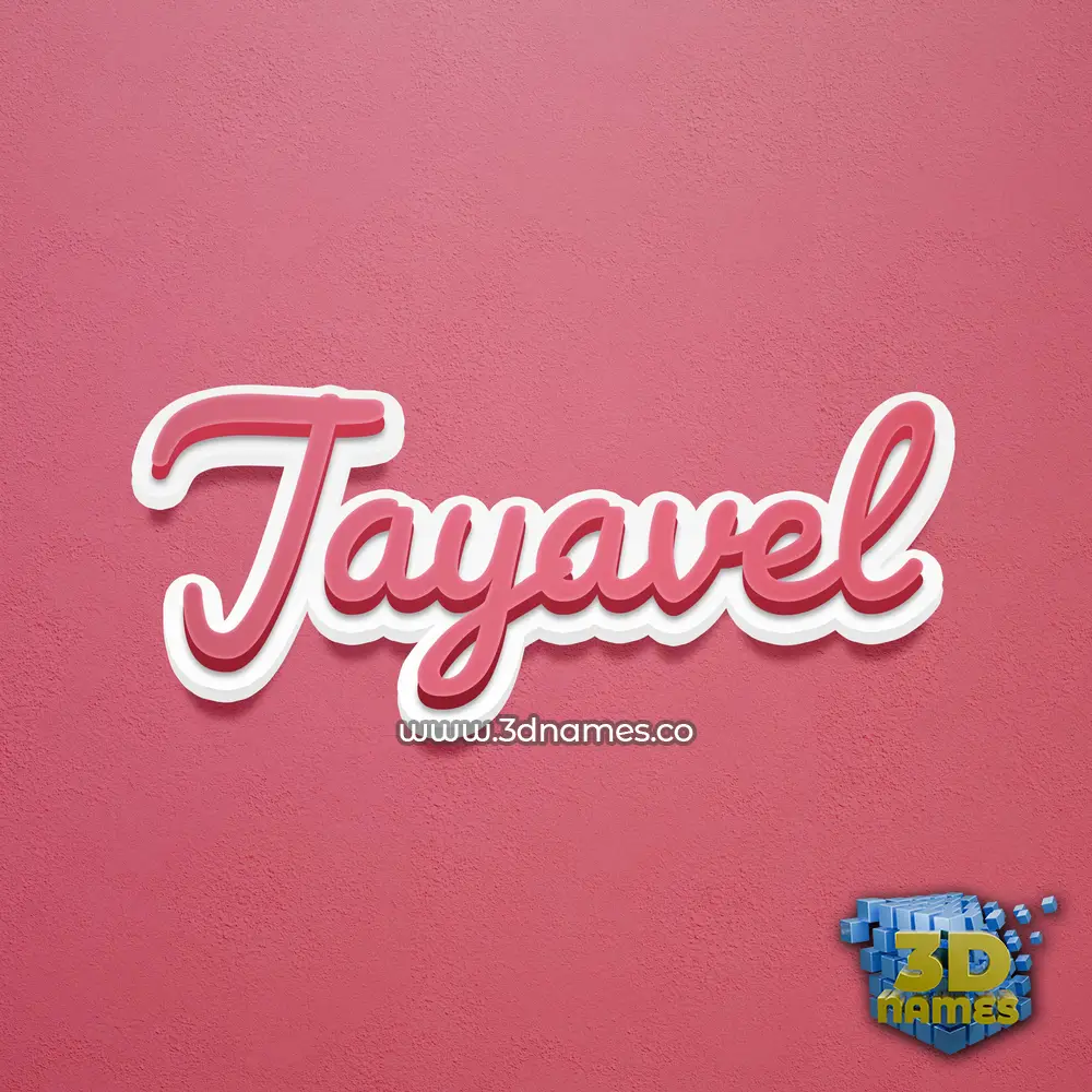 jayavel in Red Scribble style - 3D name wallpaper